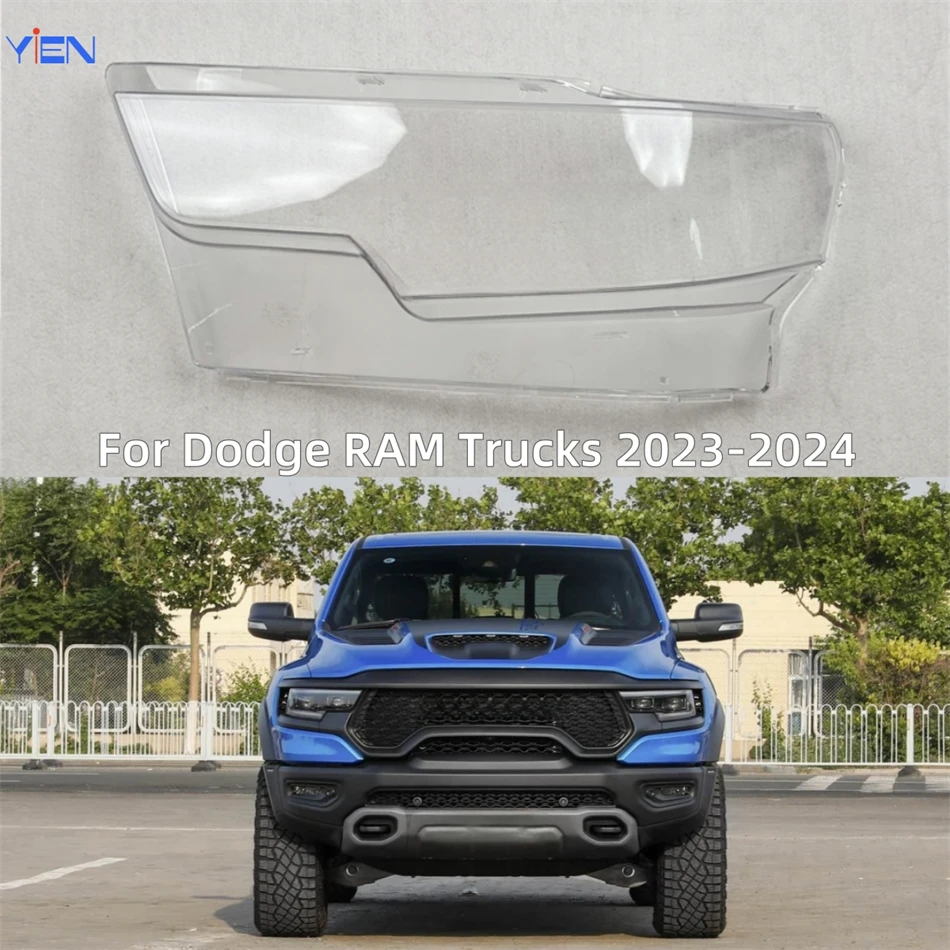 

For Dodge RAM Trucks 2023 2024 Car Interior Replacement Parts Front Headlamp Lamp Cover Glass Lens