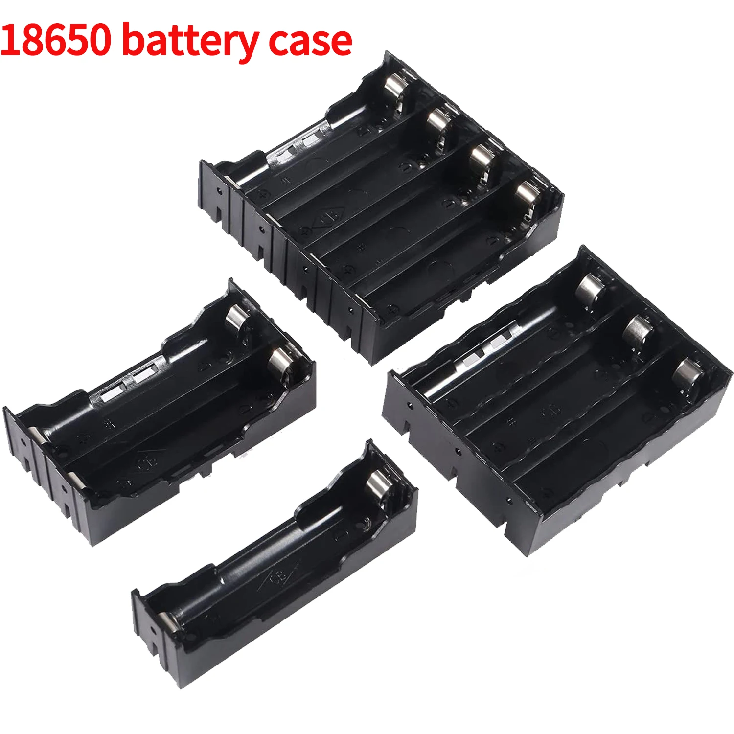 New DIY ABS 18650 Power Bank Cases 1X 2X 3X 4X 18650 Battery Holder Storage Box Case 1 2 3 4 Slot Batteries Container Hard Pin