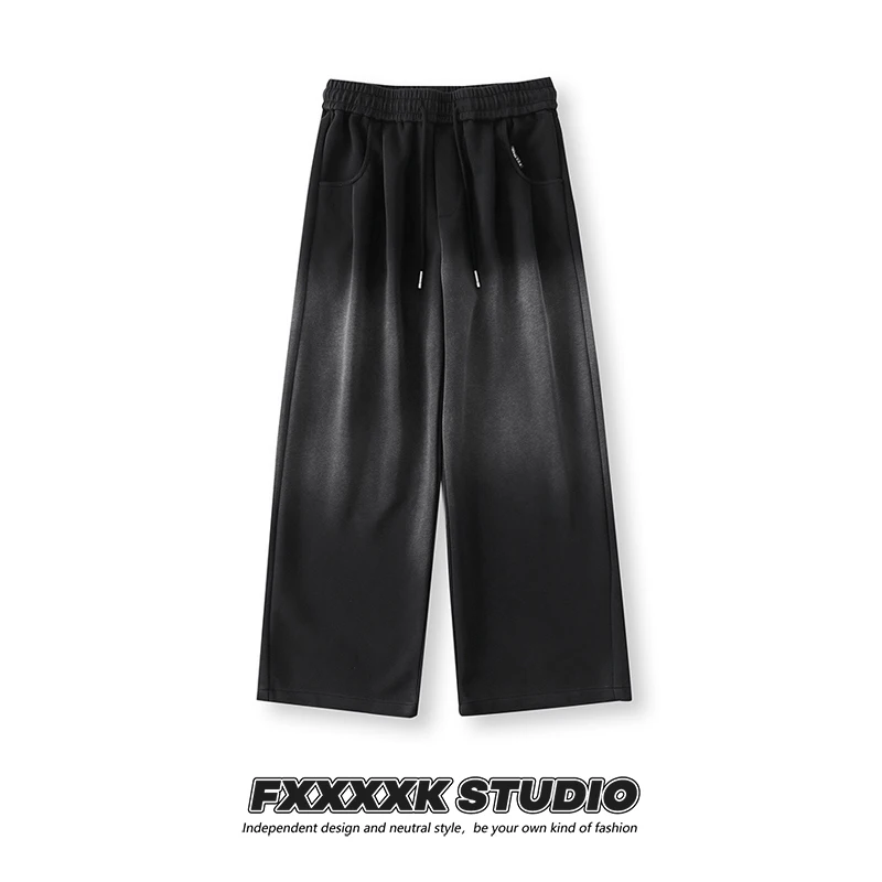 

Оригинальные спортивные брюки FXK Street Sle High Street с эффектом градиентной окраски, свободные, прямого кроя, широкие штанины, повседневные брюки