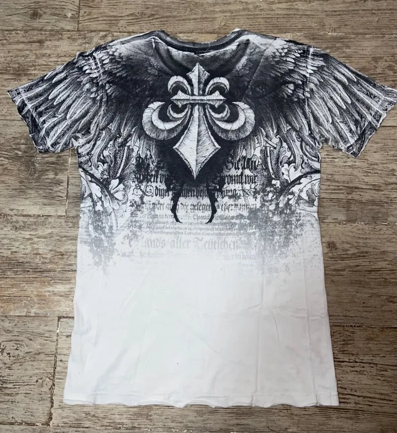 Y2K Affliction White T shirts for Men Originate High Street Trend