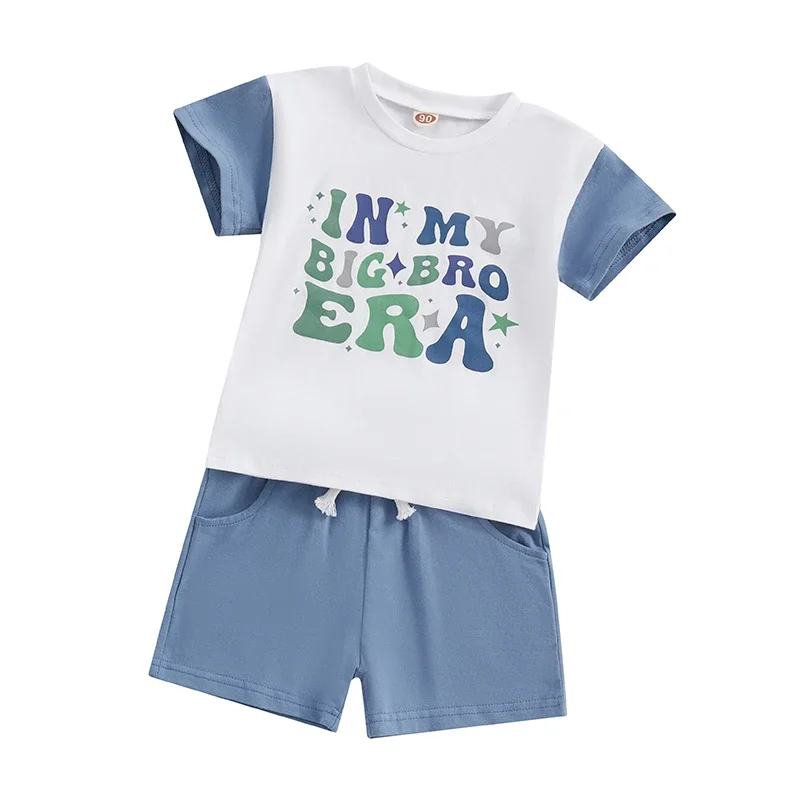 Baby 2Pcs Summer Outfits Short Sleeve Star Letter Print Tops and Shorts Set Toddler Clothes image 2