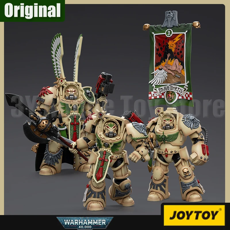 JOYTOY Warhammer 40k 1/18 Action Figure Dark Angels Deathwing Knight Deathwing Champion Model Collect Desk Decor Toys Xmas Gift