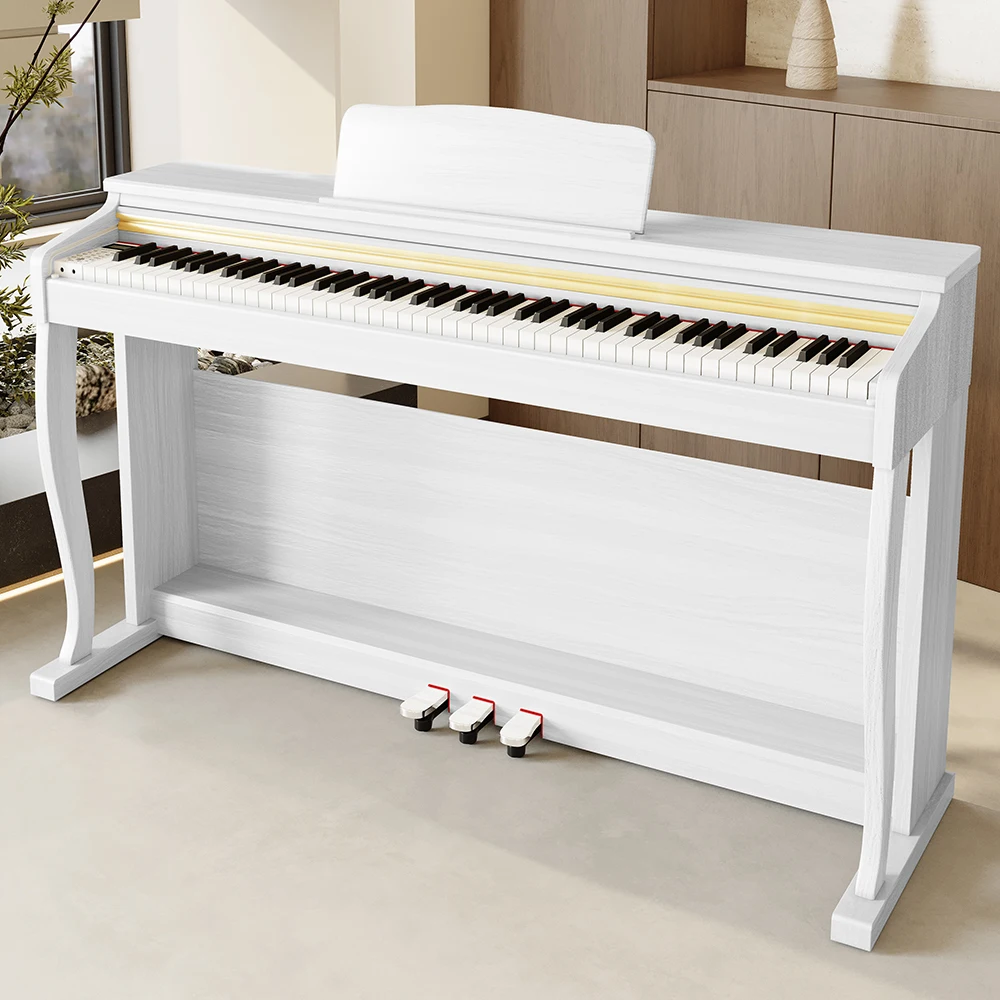 Upright Digital Piano with 88-Key Weighted Keys and Built-In Speaker