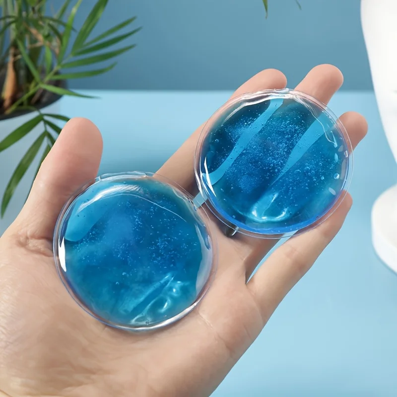 2pcs Gel Eye Mask for Hot & Cold Compress, Reusable, Relieves Puffiness, Fatigue, for Sleep & Skincare, Washable, Adjustable