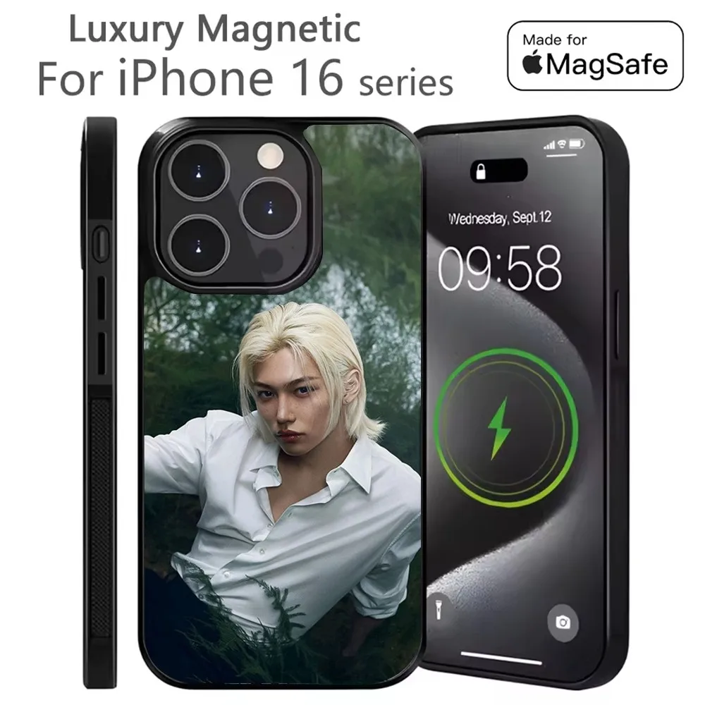 Kpop F-Felix L-Lee Phone Case For iPhone 16,15,14,13,12,11,Plus,Pro,Max Mini Magsafe Magnetic Wireless Charging