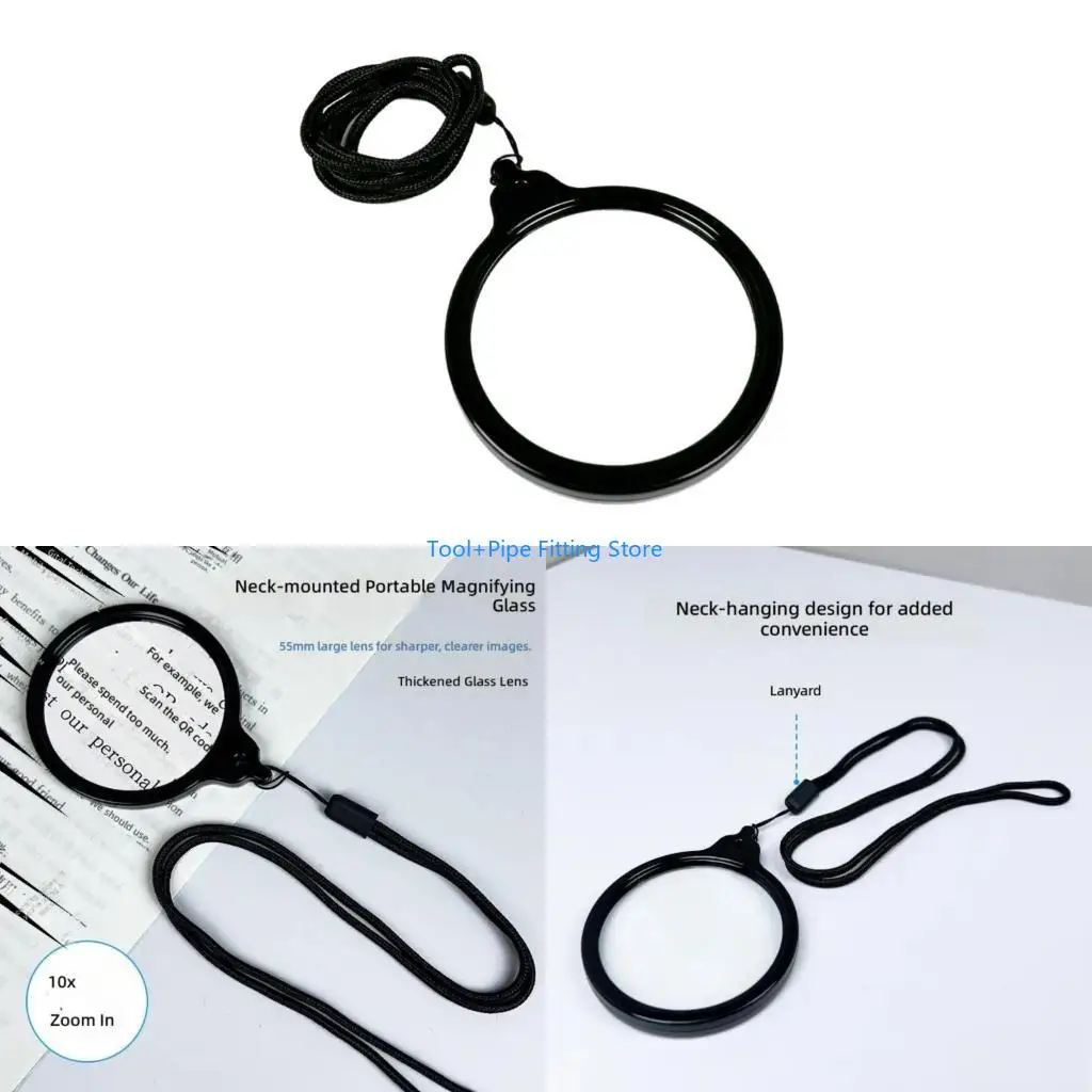 F92B Ergonomic Adjustable Neck Strap Lens 10X Strength For Detailed Tasks