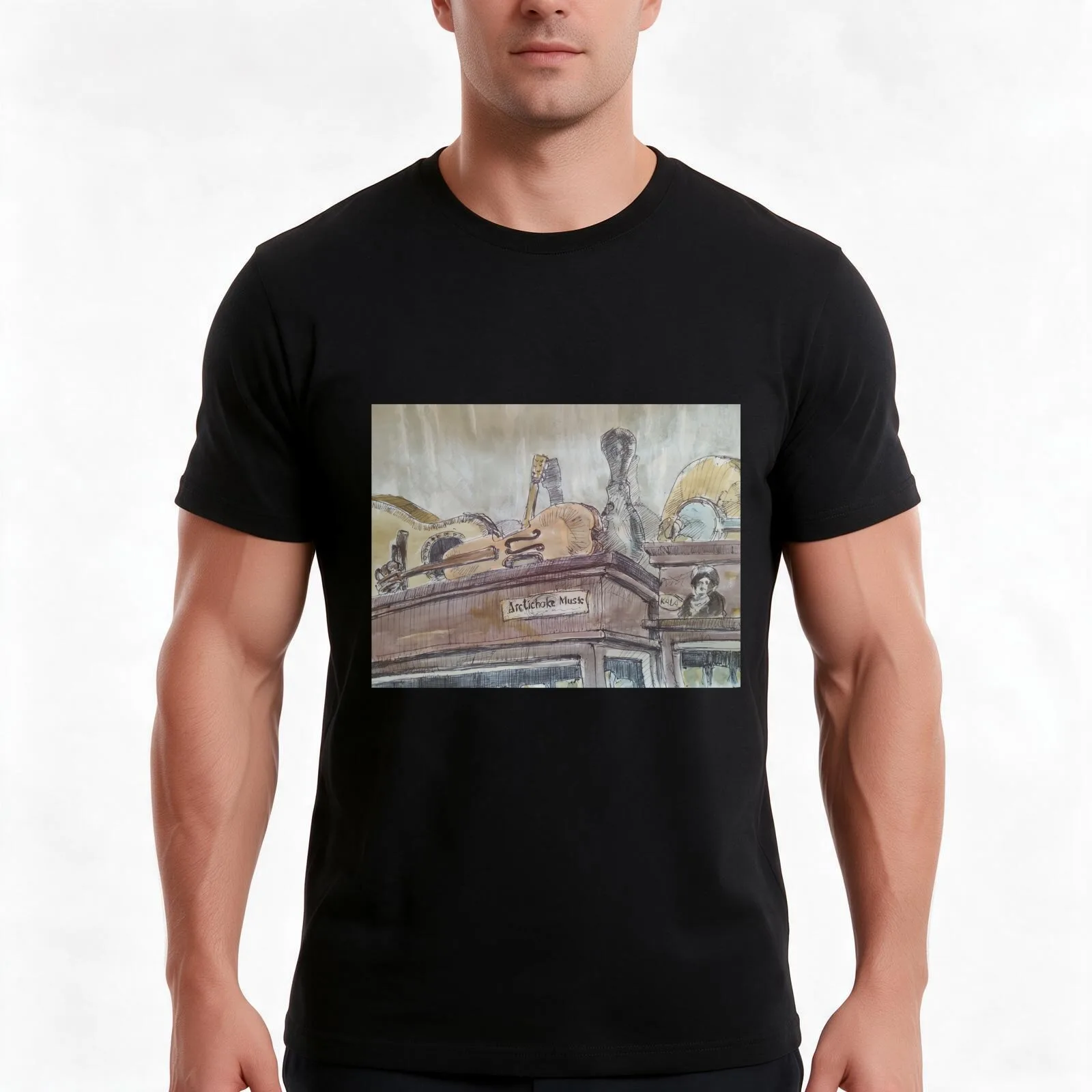 Artichoke Music Portland OR. An Institution T-Shirt Summer Casual Cotton Tee Oversized Streetwear Tops Unisex Men Women