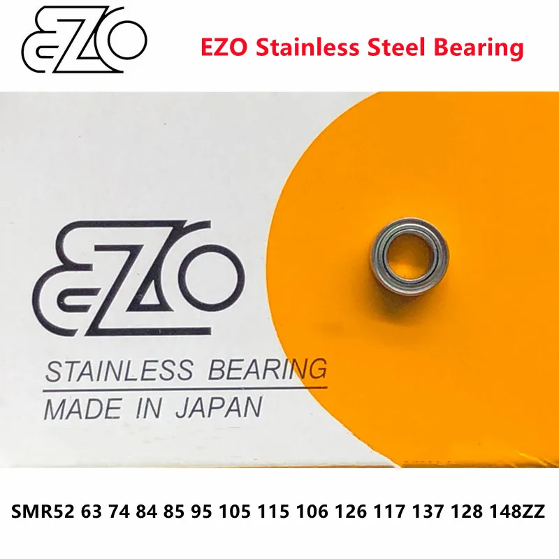 10pcs EZO Stainless Steel Bearing SMR52 63 74 84 85 95 105 115 106 126 117 137 128 148ZZ high speed Miniature ball Bearings