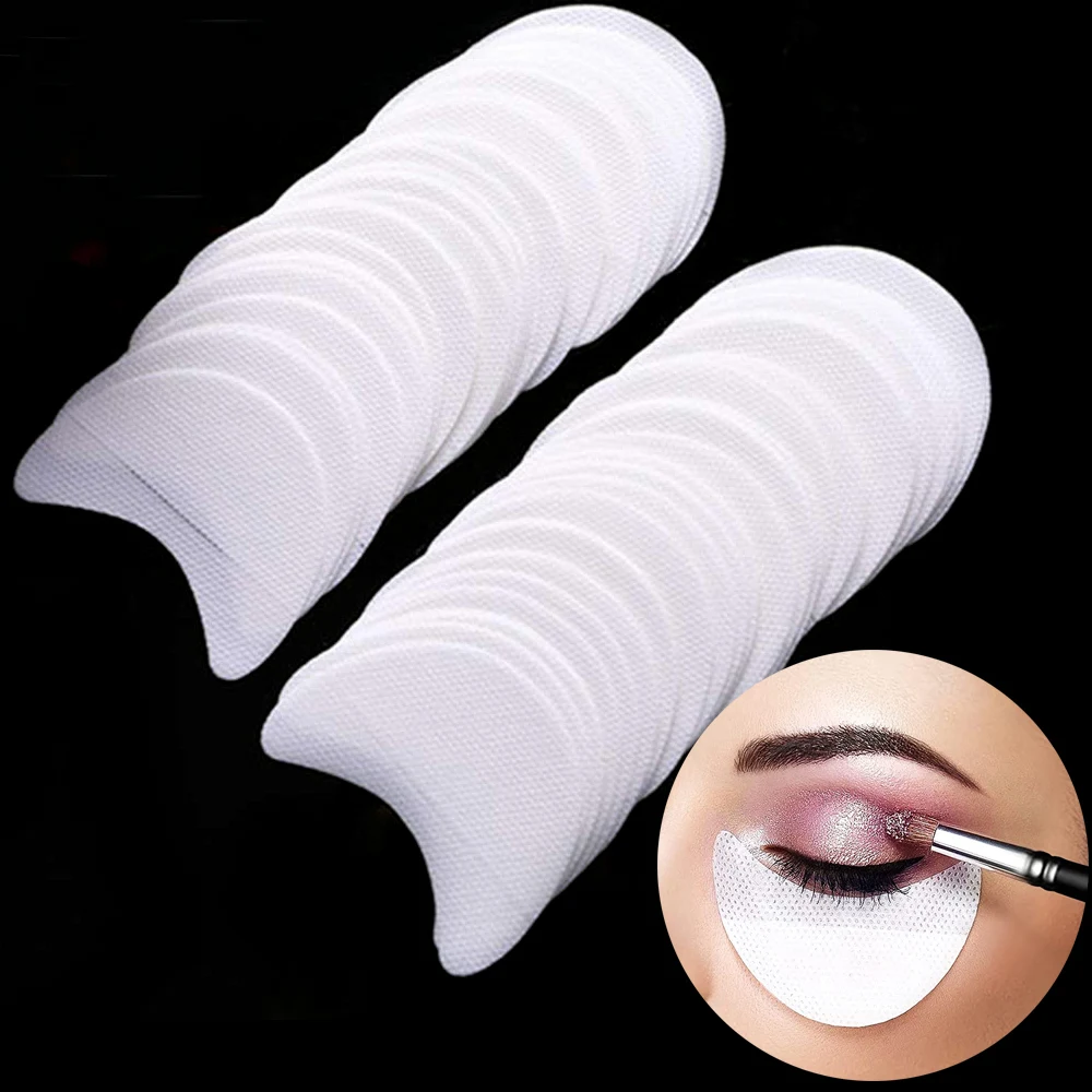 10/20/50/100Pcs Eyeshadow Shields Under Eye Patches Disposable Makeup Protector Stickers Lint Free Makeup Pads Shadow Applicator