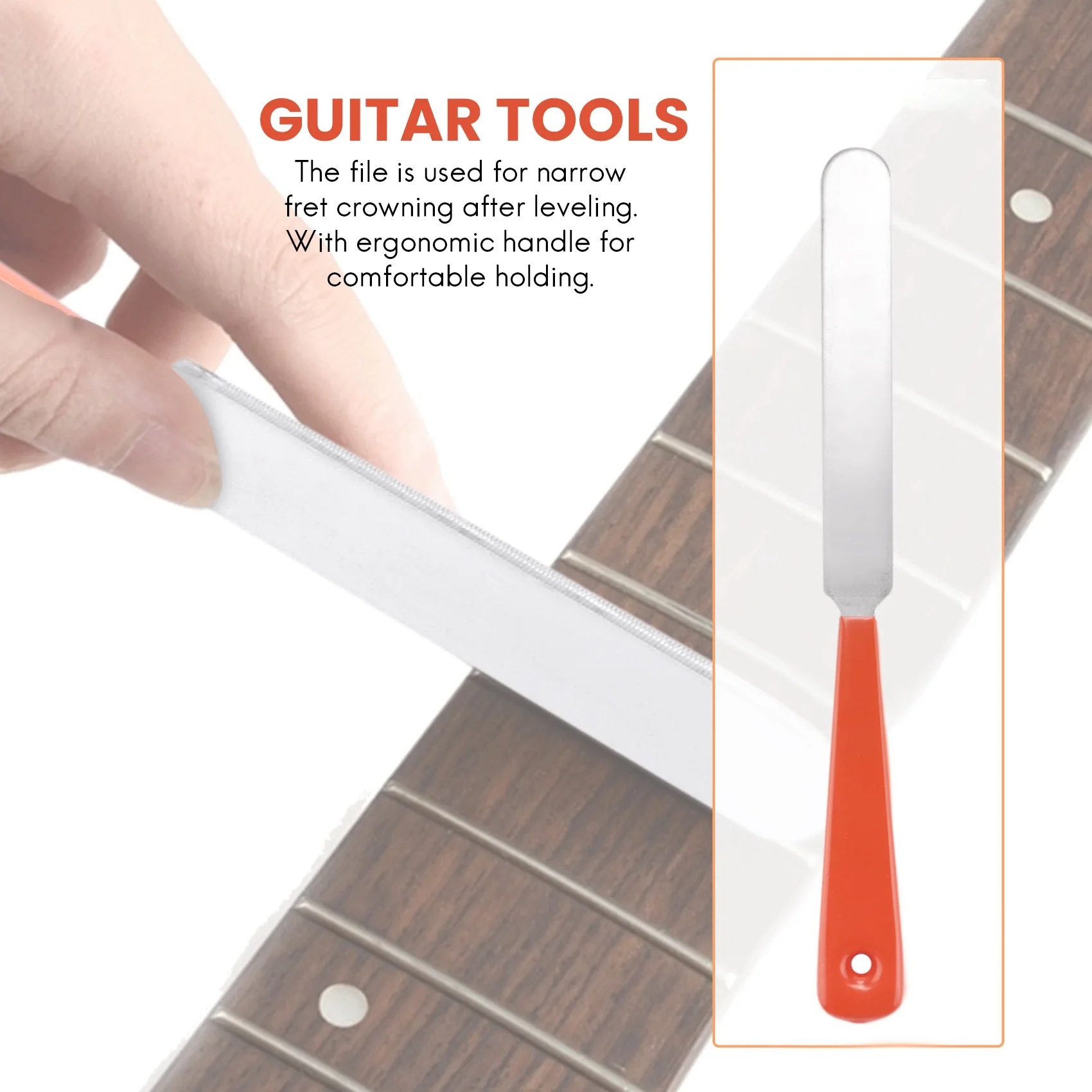 Guitar Fret Crowning File Leveling Tool Grinding Protectors Repair Part Set Guitar Repair Tool Accessories XQ