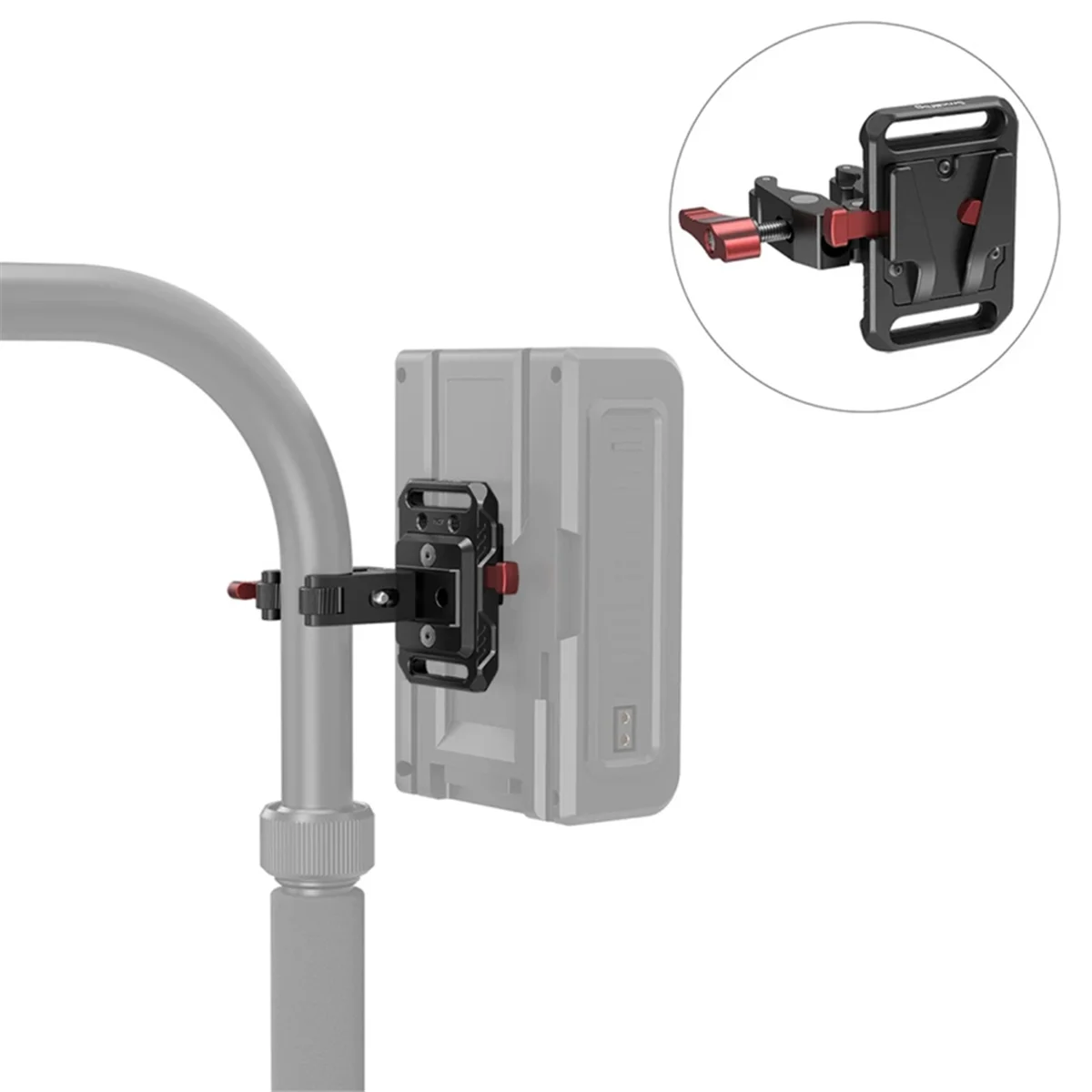 Mini V Mount Battery Plate V-Lock Mount Battery Plate with Crab-Shaped Clamp for Universal Camera Accessories