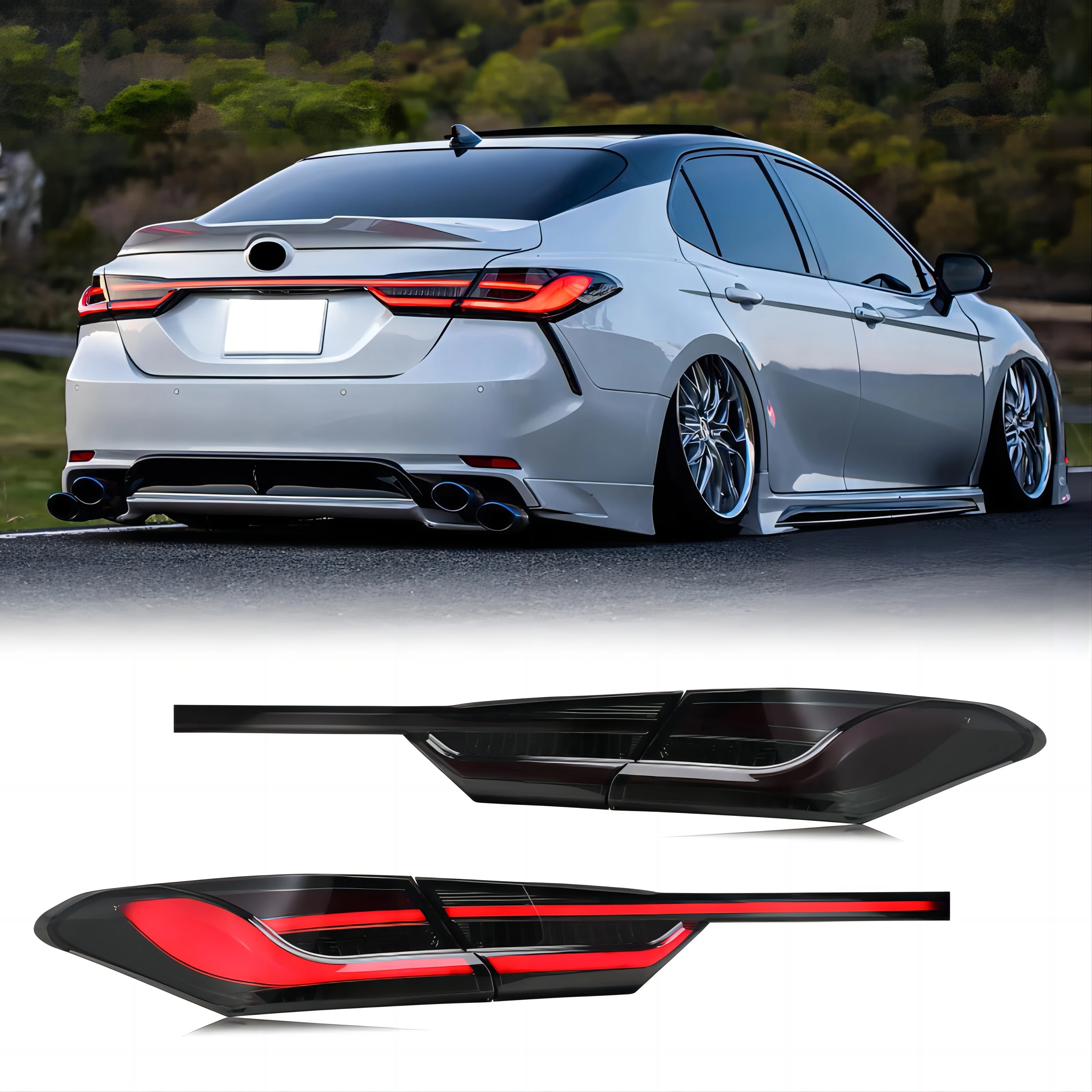 

LED Tail Lights Trunk Lamp for Toyota Camry 2018 2019 2020 2021 2022 2023 8th GEN Start-up Animation Rear Lamps Sequential Tur