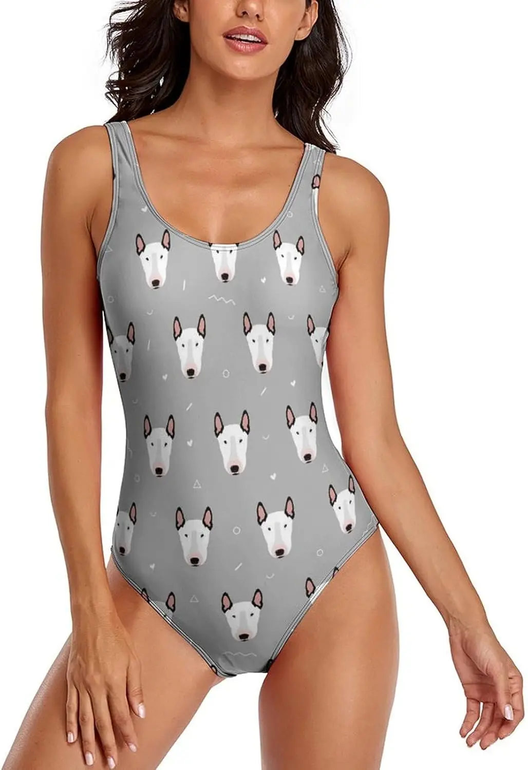 

Luxy Trio Bull Terrier Women's One Piece Swimsuits Athletic Training Swimwear Bathing Suits