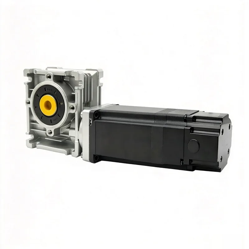 400W NEMA24 Brake and worm geared Brushless DC Motor 48V 5:1/7.5:1/10:1/15:1/20:1/25:1/30:1/40:1/50:1/60:1/80:1 reducer BLDC