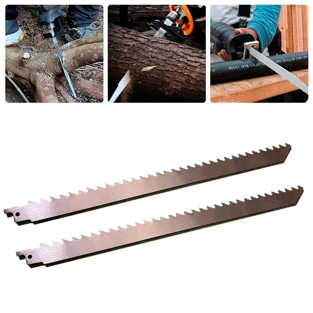 2Pcs 300mm Meat Bone Ice Cutting Reciprocating Saw Blade Stainless Steel Meat Saws Cutter For Cutting  Meat Ice Wood Metal