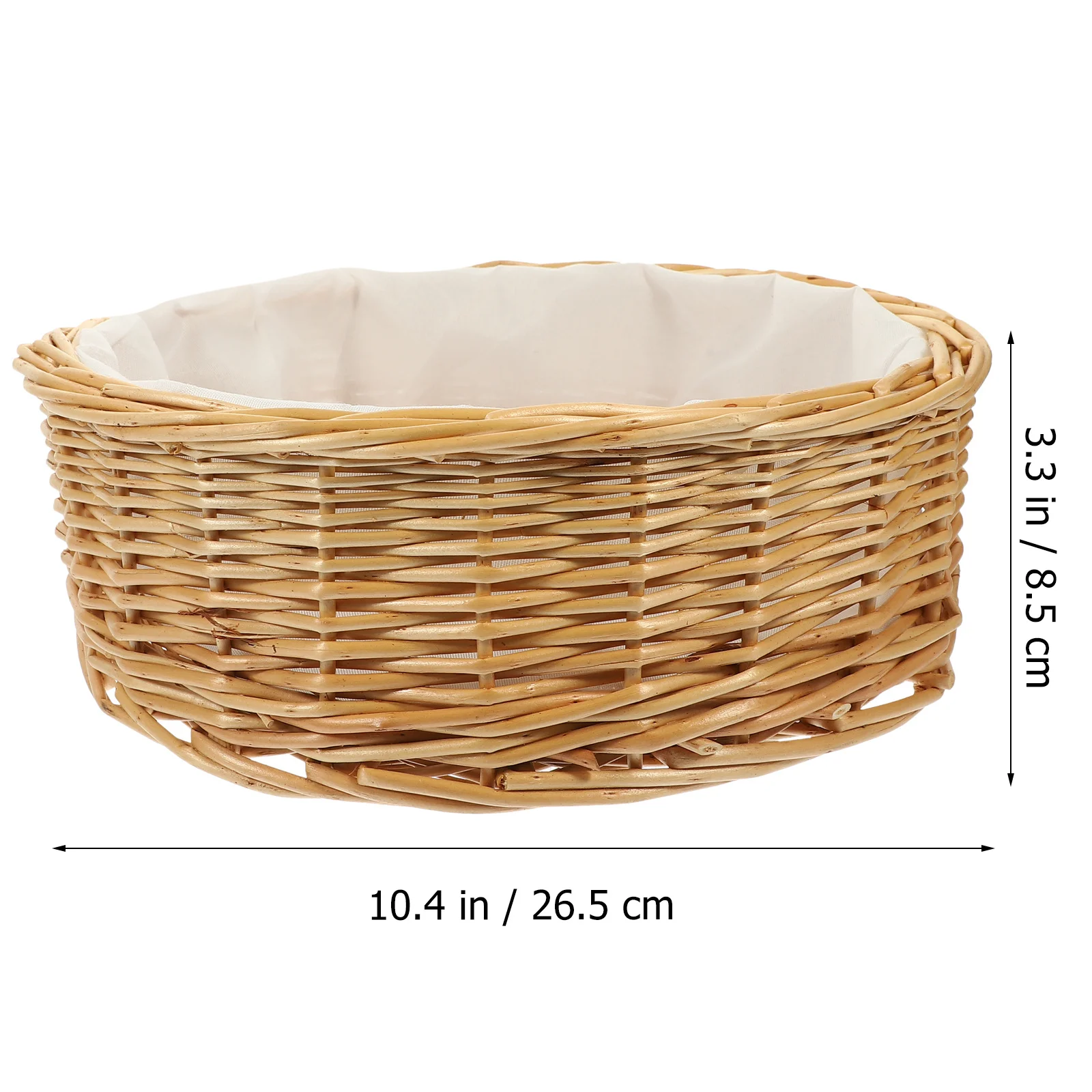 

Round Wicker Bread Basket Rattan Storage Basket For Snacks Fruits Pastry Desktop Organizer Home Decor Sundries Holder