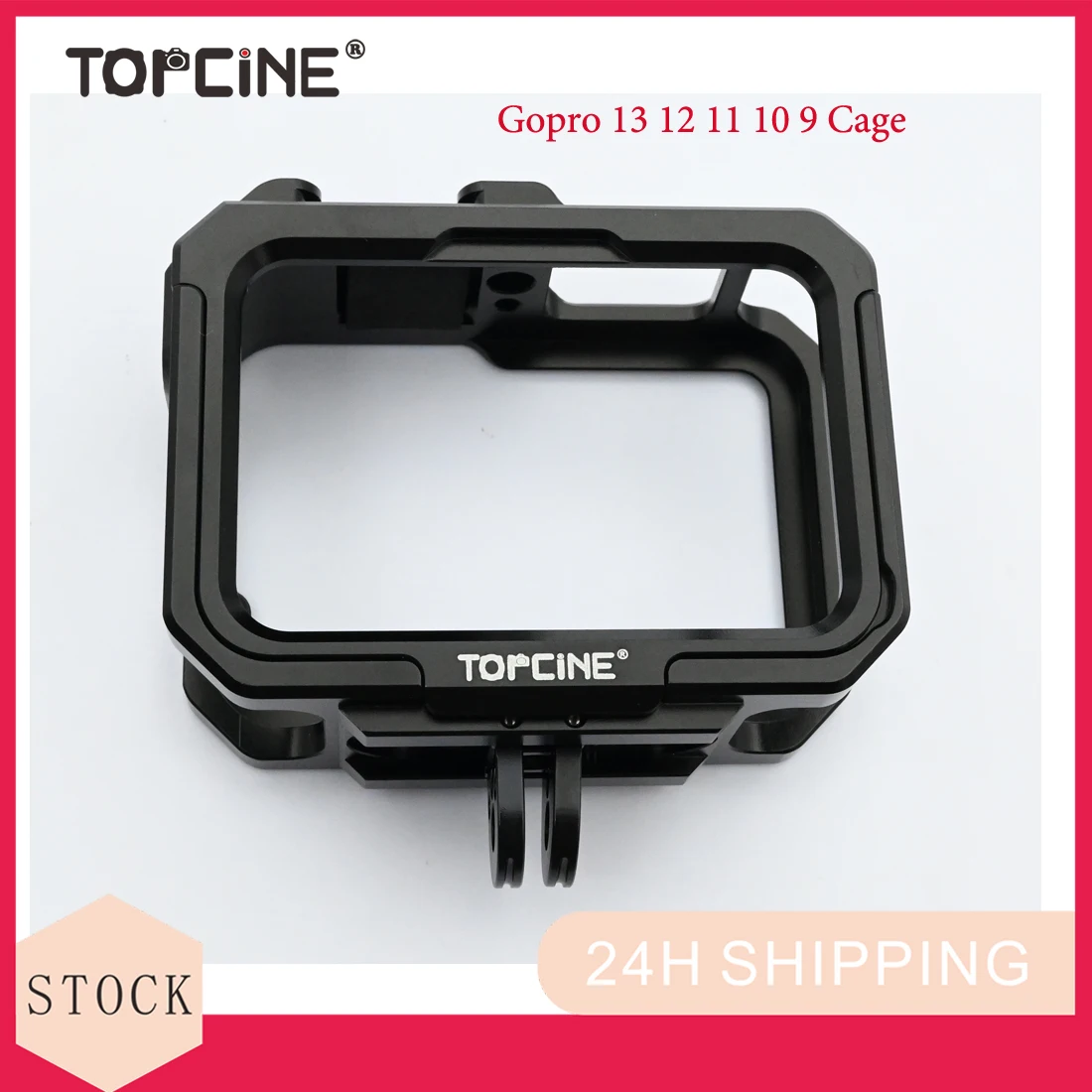 Металлический чехол Topcine для GoPro Hero 13/12/11/10/9, защитная клетка из алюминиевого сплава с креплением для холодной обуви, несколько отверстий, полный доступ Металлический чехол Topcine для GoPro Hero 13/12/11/10/9, защитная клетка из алюминиевого сплава с креплением для холодной обуви, несколько отверстий, полный доступ
