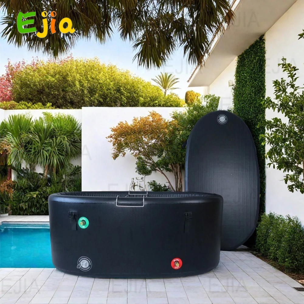 

New Version 8cm Thick Sport Recovery Inflatable Cold Ice Bath Tub Insulated Plunge Bath Barrel With Hand Pump For Home,Gyms Use