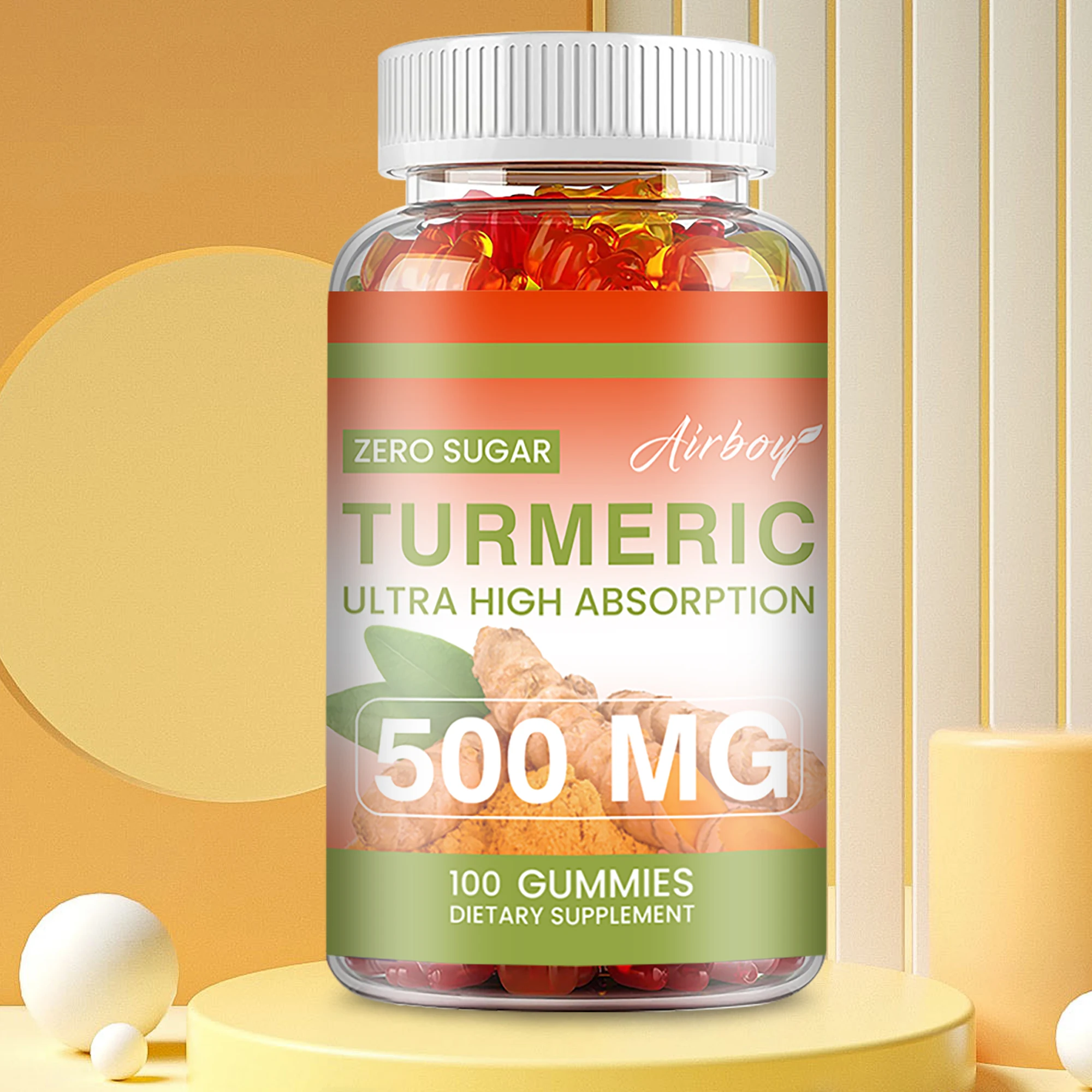 

Turmeric Gummies - Antioxidant, Improves Immunity, Energy Production, Supports Skin and Joint Health,Promotes Joint Flexibility