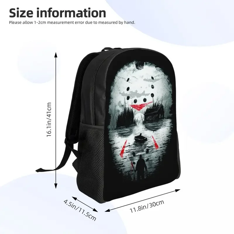 Mochila de película de terror para hombres y mujeres, bolsa de libros informal para estudiantes universitarios, bolsas de película de Halloween