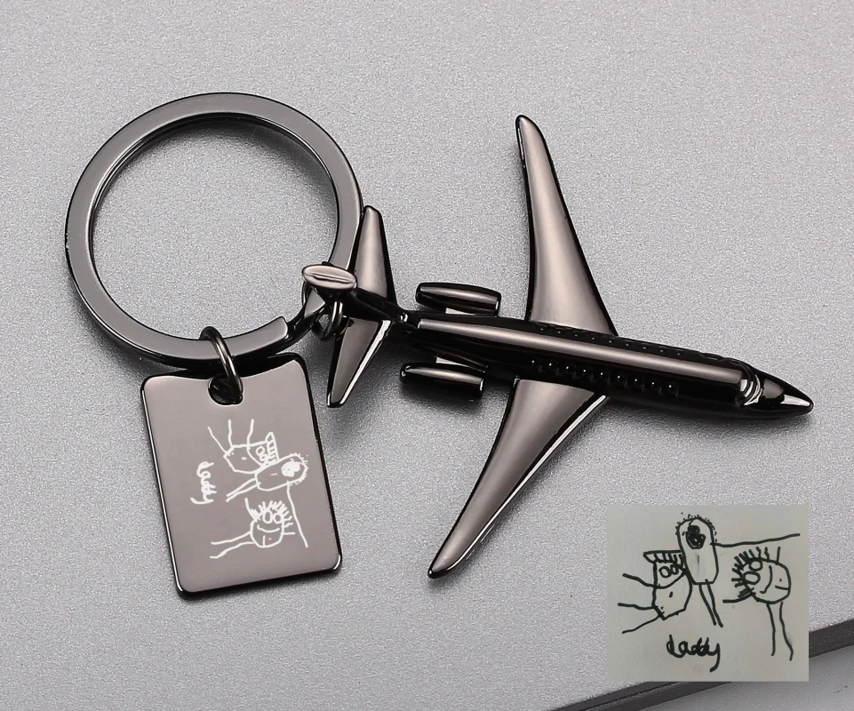 Custom Airplane Key Chain, Fly Safe Keychain
