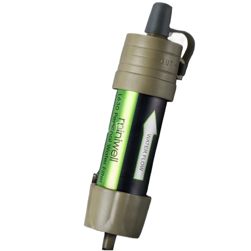 L630 Portable Water Filter Straw,0.1μm Filtration Gravity Water Bag for Camping Emergency Survival