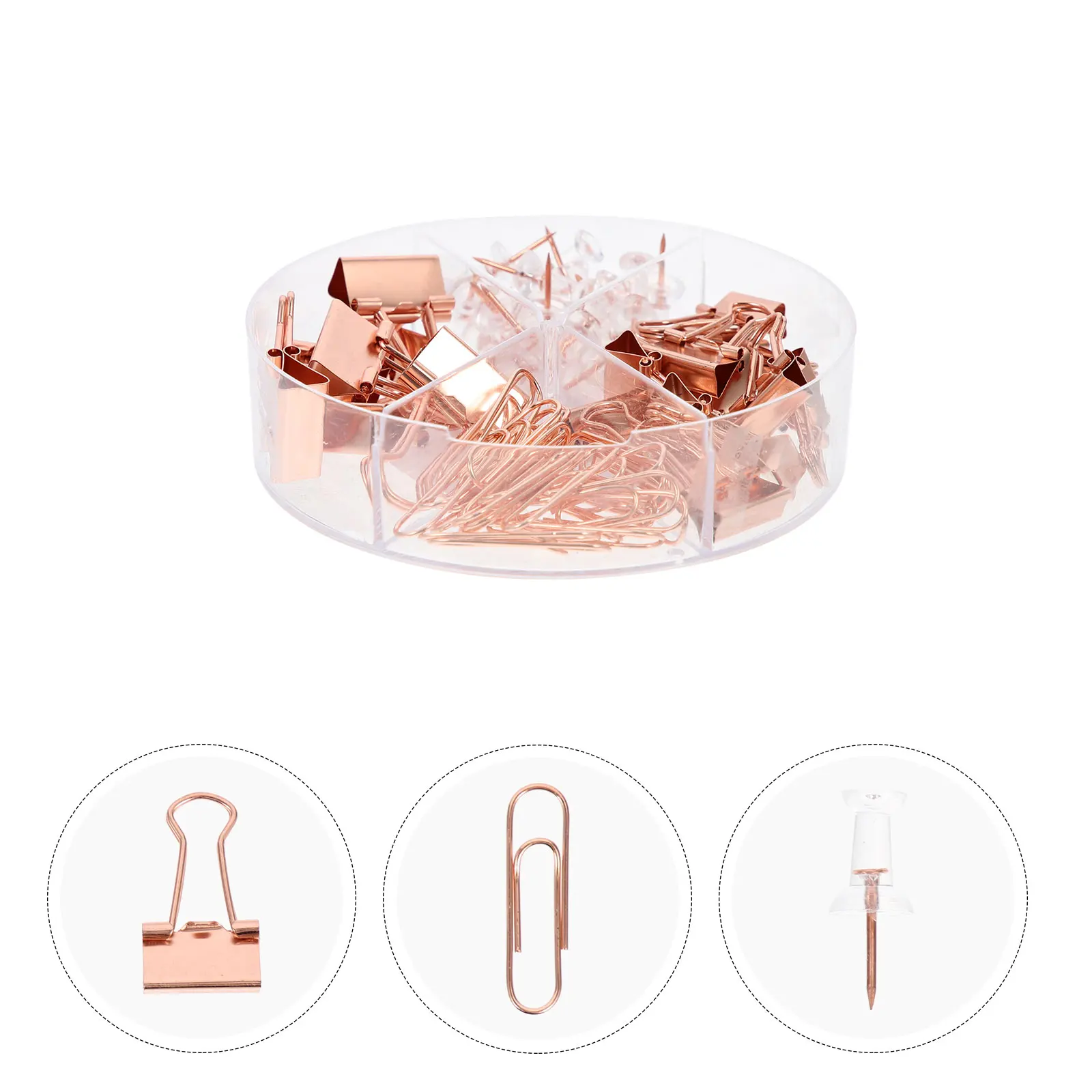 

Note Folder Combination Binder Clips Small Size Rose Gold Iron Metal Paper Office