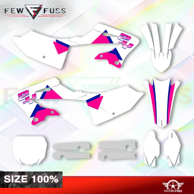 Fewfuss Holographic Chrome Decal Sticker Set FOR Yamaha YZ125 YZ250 YZ250X 2022 to 2024 Motorcycle Graphics 002