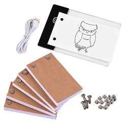 Flip Book Kit with Light Pad LED Light Box Tablet 300 Sheets Drawing Paper Flipbook with Binding Screws