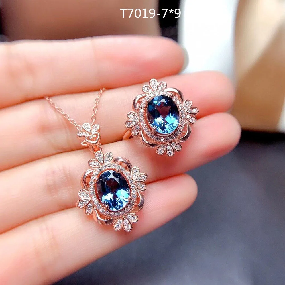 s925-sterling-silver-topaz-jewelry-set-oval-79mm-pendant-holder-diy-fashion-accessories-european-style-out-metal-material