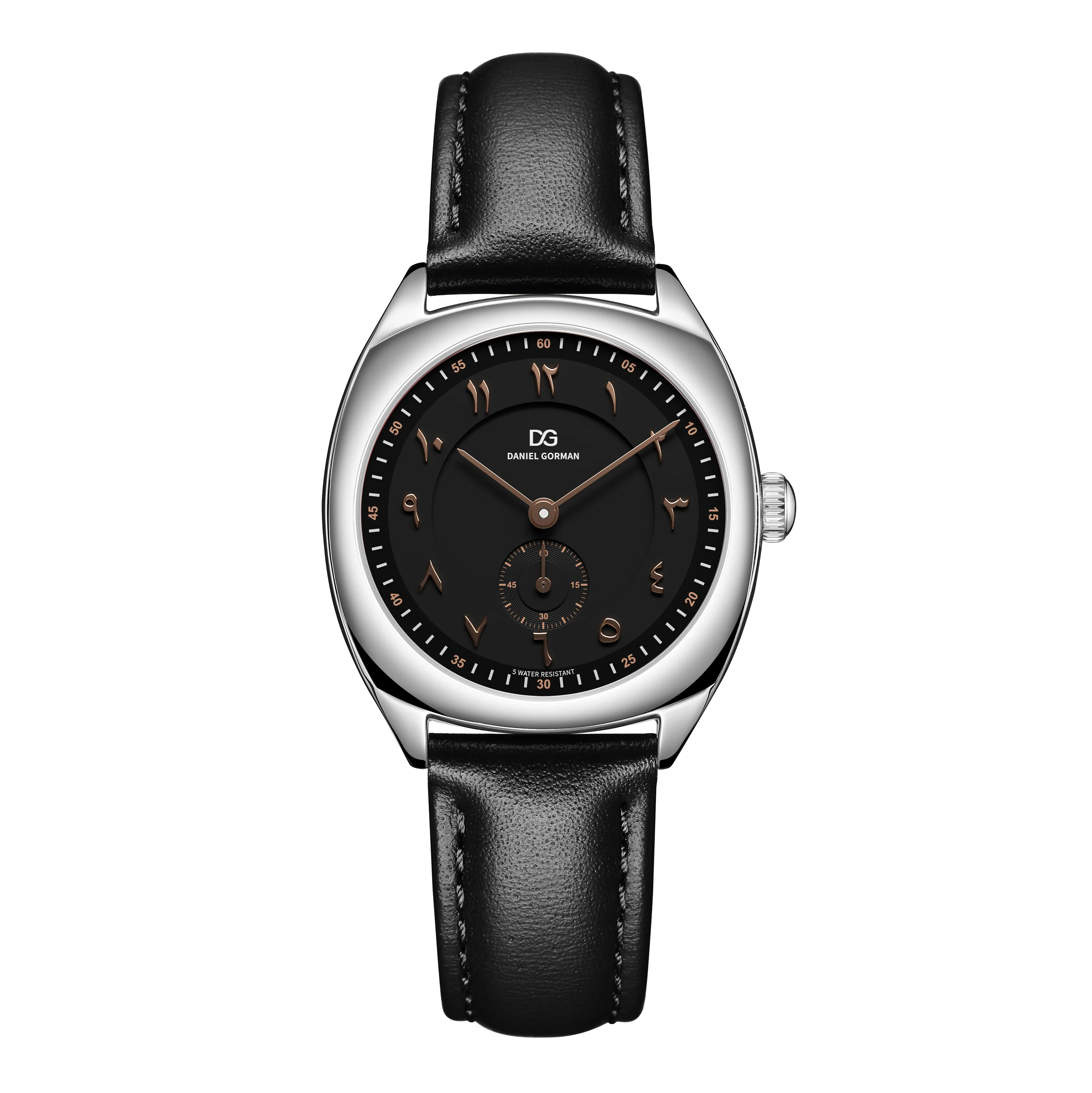 دانيال جورمان DG9520 ساعات كوارتز عصرية فاخرة بحزام جلد طبيعي أخضر 5 ATM مقاومة للماء للرجال ساعة يد للزوجين