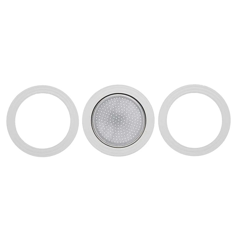50ML Replacement Gaskets and Filter for 1 Cup Moka / Break / Dama / Mini Express Espresso Makers