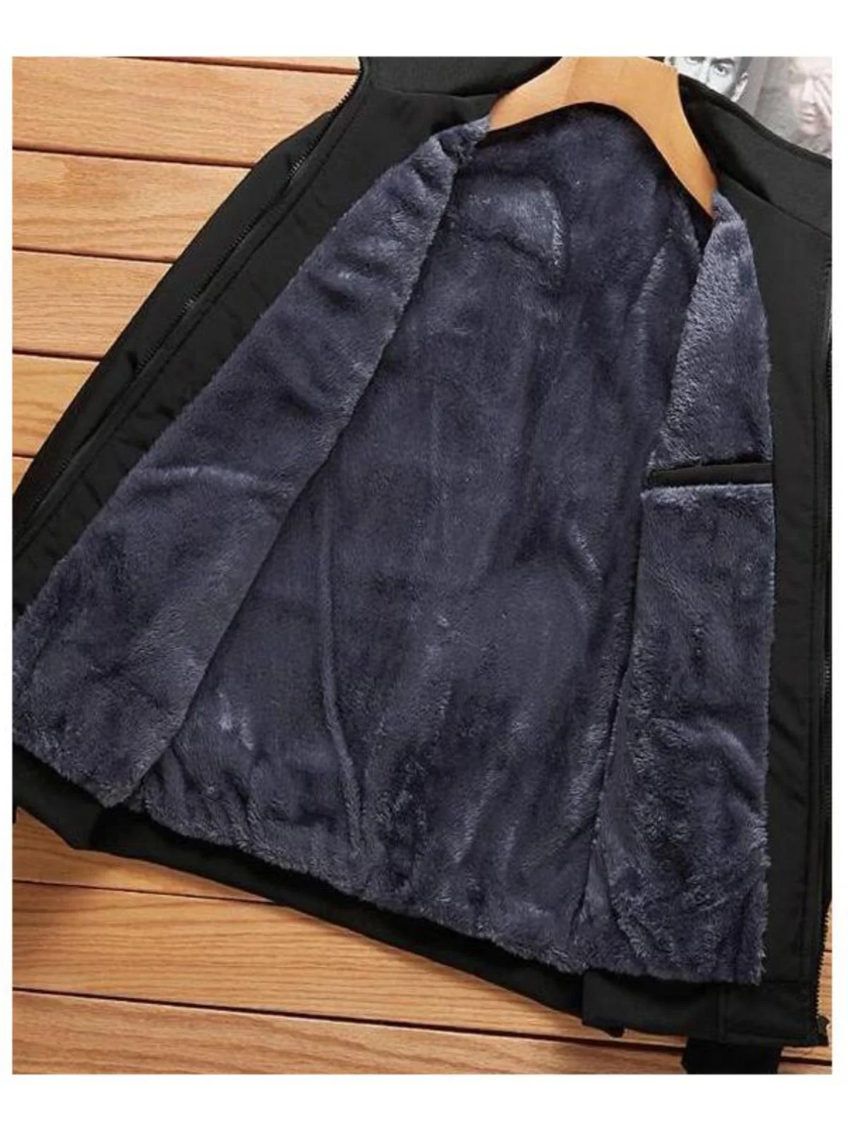 جديد منتصف العام Thiened القطن Jaet للرجال شتاء دافئ Fce اصطف أبي معطف ly ملابس للرجال سليم صالح لون نقي