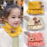 Baby Scarf Winter Neck Warmer for Kids Children Boys Girls Woolen Knitted Mustache Solid Warm Crochet Scarves Plaid Fashion Doll