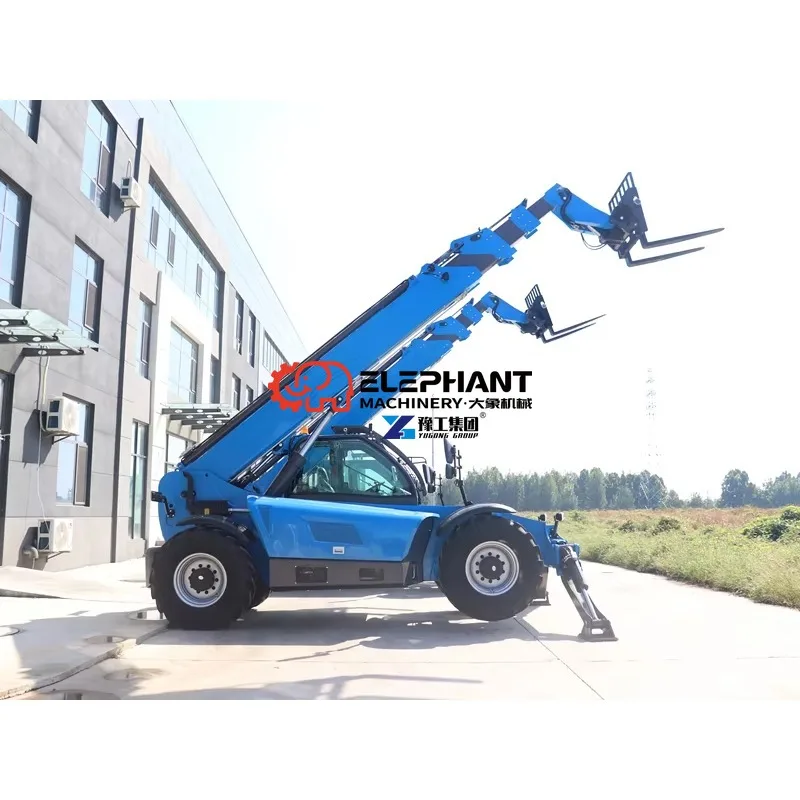 New High Quality 4 Ton Diesel 4WD Telehandler Forklift with Three Stage Mast 3 Ton Telescopic Boom Loader for Sale Offroad