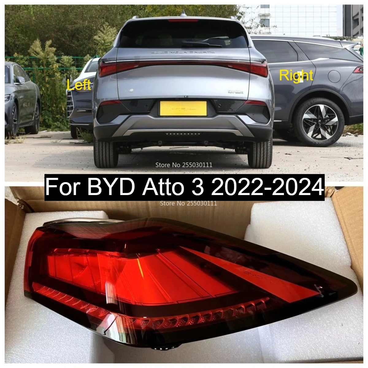 

Rear Tail Light Tail Lamp For BYD ATTO 3 Yuan Plus 2022-2024 Taillight Taillamp Brake Light SC2E-4133010 SC2E-4133020