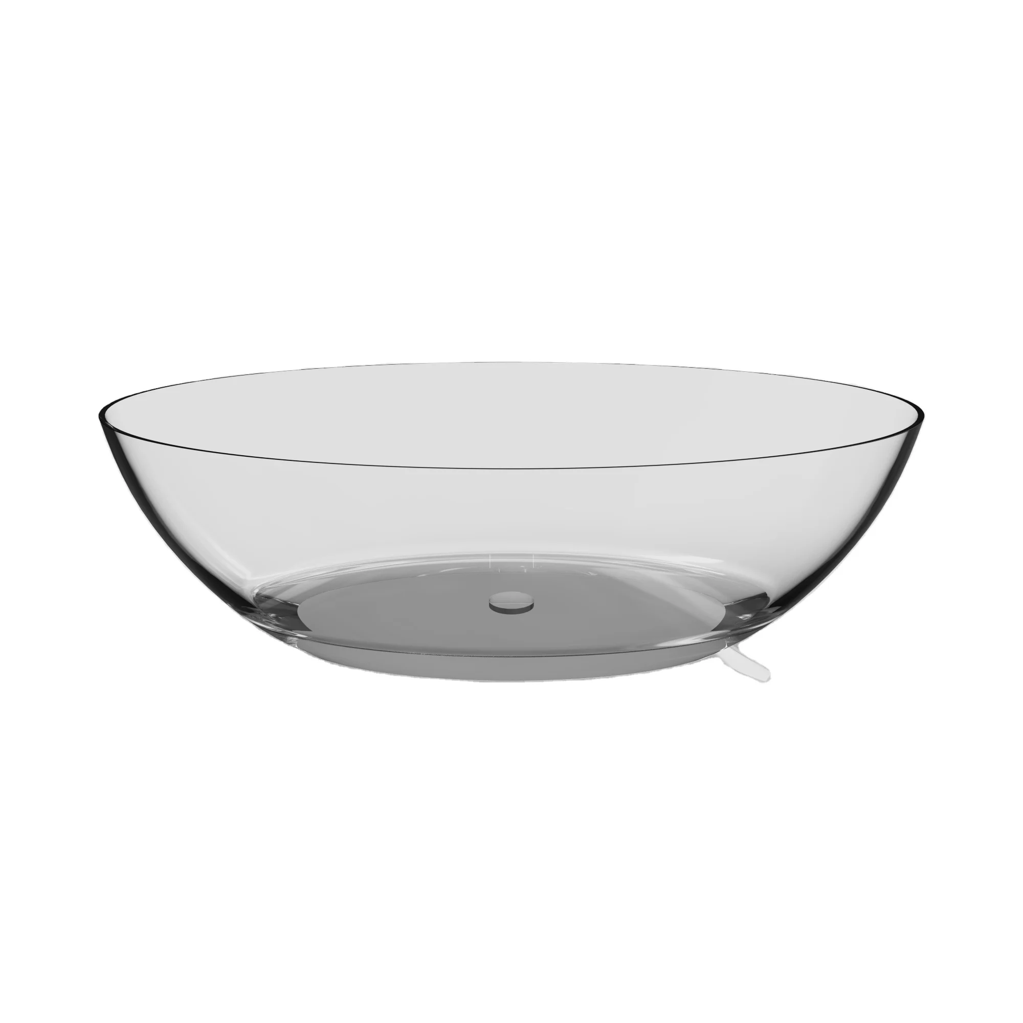 

Современная отдельно стоящая акриловая ванна для ванны с твердой поверхностью, большой прозрачный кристаллический прозрачный слив из смолы для замачивания в отеле