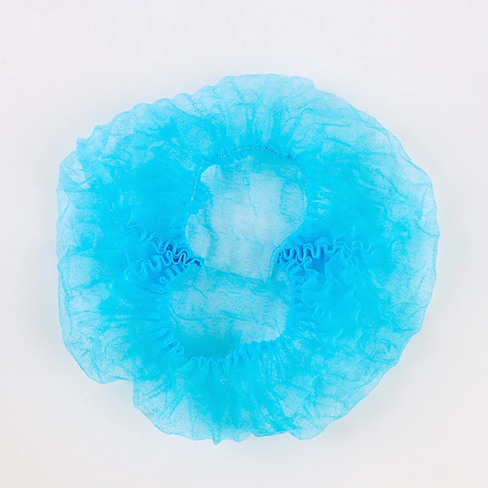 

200pcs Disposable Dust Cap Non Woven Breathable Comfortable Folded Design Elastic Secure Fit Kitchen Bar Supplies