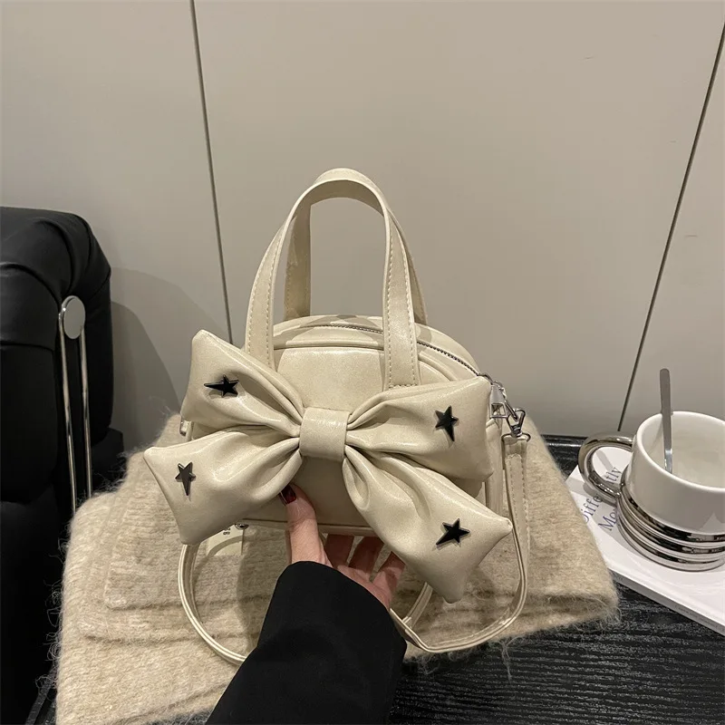 

Сумка через плечо на одно плечо, женская сумочка с бантом, модная, удобная, милая, в корейском стиле, универсальная, премиум-класса