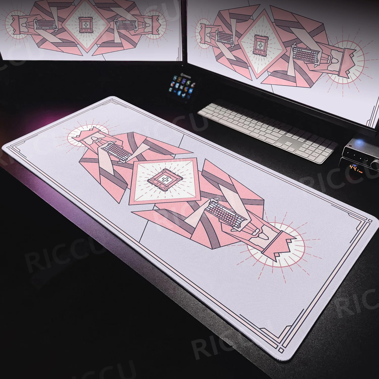 

Large Keycap Design Mouse Pad Switch Gamer Black Office Table Pc Gaming XXL Non-slip Base Computer Accessories Laptop Desk Mats