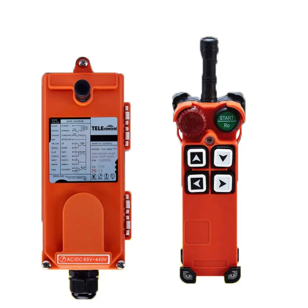 F21-4S Industrial Radio Wireless Remote Control with 1 Transmitter + 1 Receiver and 18-65V / 65-440V Optional Kit