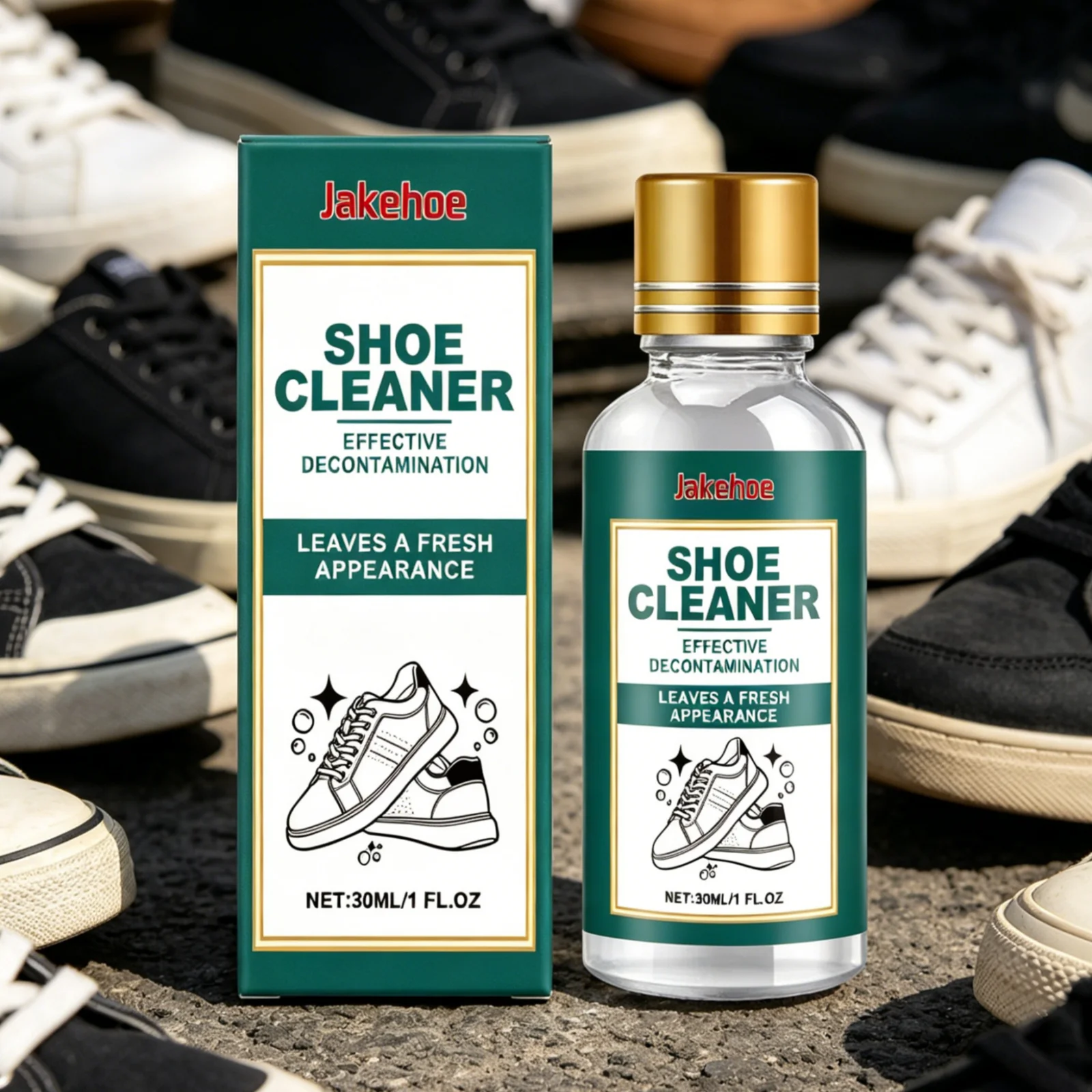 

Jakehoe White Shoe Cleaner Quick Stain Removal Restore White Appearance No Residue Dense Foam Mild Formula Shoe Cleaning Agent