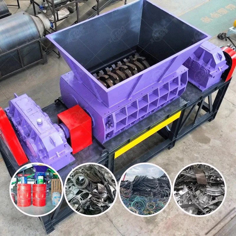 Customized Waste metal shredder machine Scrap Color Steel Tiles Bicycle Metal Oil Drums Car Motor Bicycle  Shredder machine