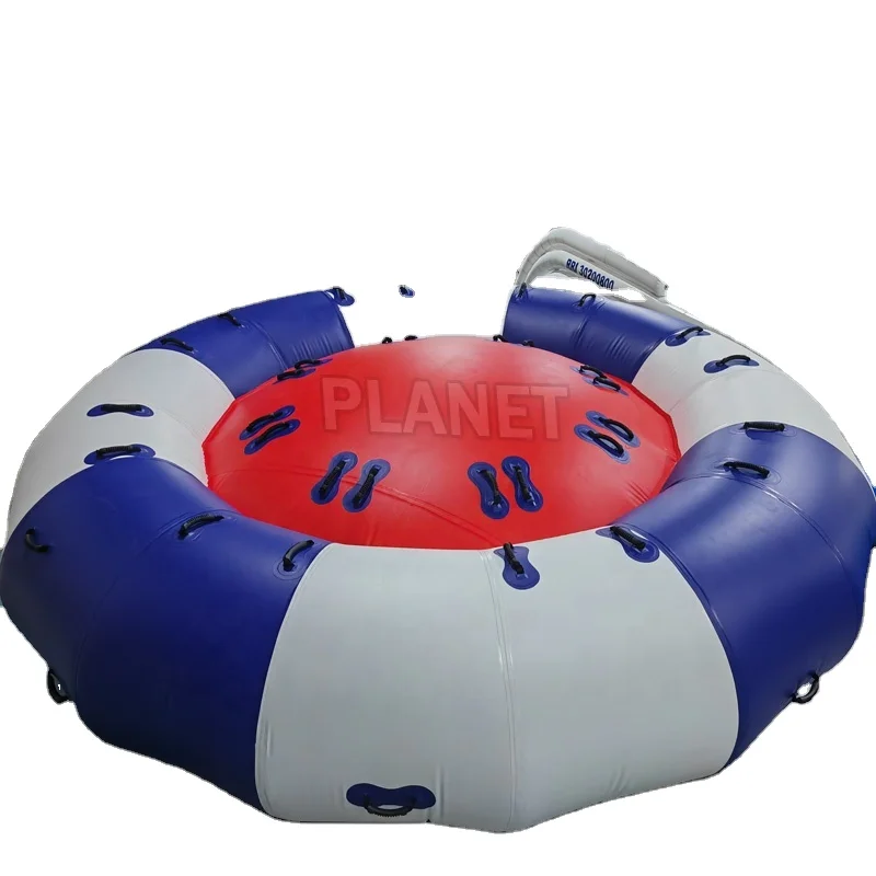 Crazy Water Sport Games Inflatable Flying Spinning Towable Inflatable Rotating Water Toys Inflatable Water Rotating Disco Boat