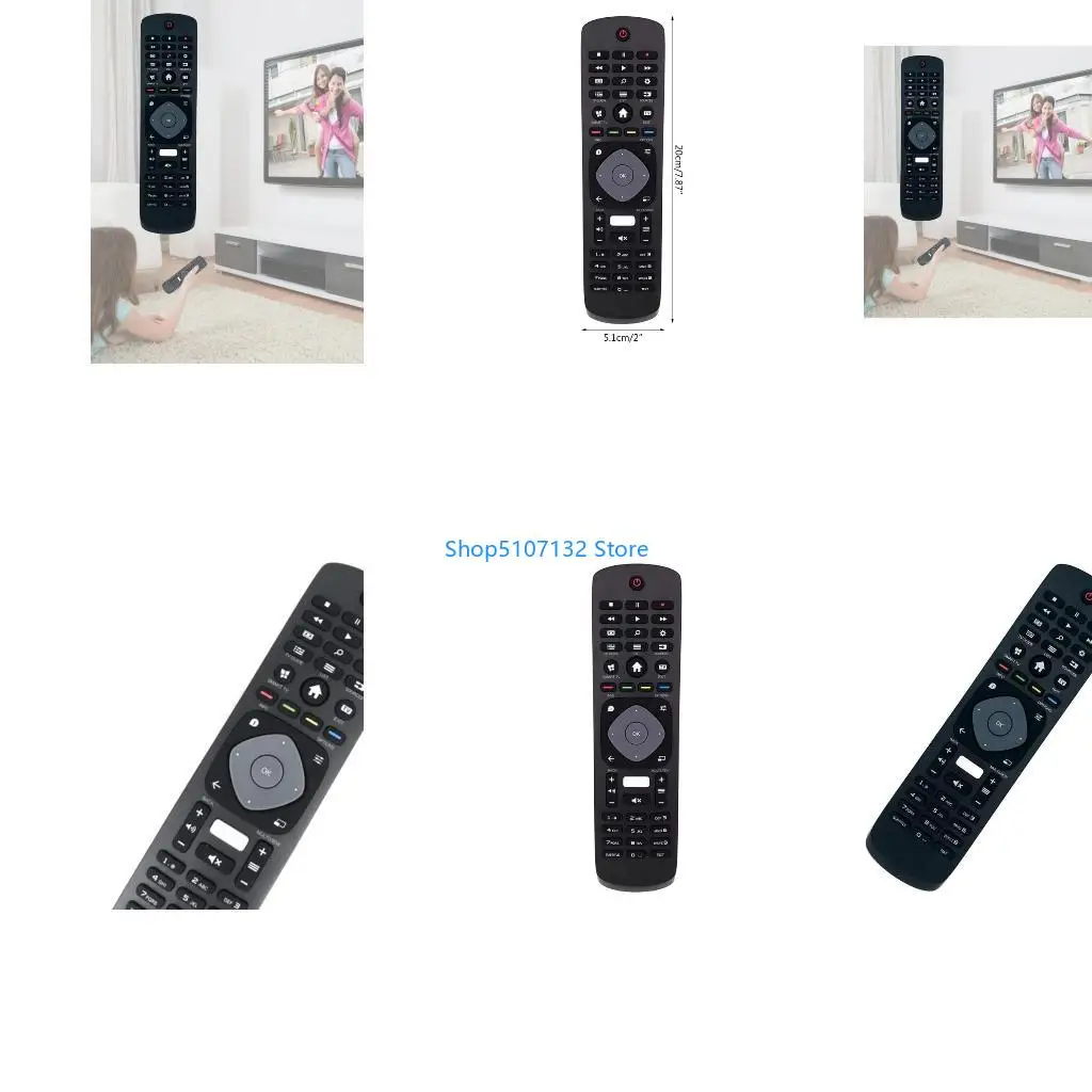 87HD Remote Control 398GR08BEPHN0013HL Replacement for NETFLIX 398GR08BEPHN0012HT 55PUH6101 49PUH6101 43PUH6101/88 Repair