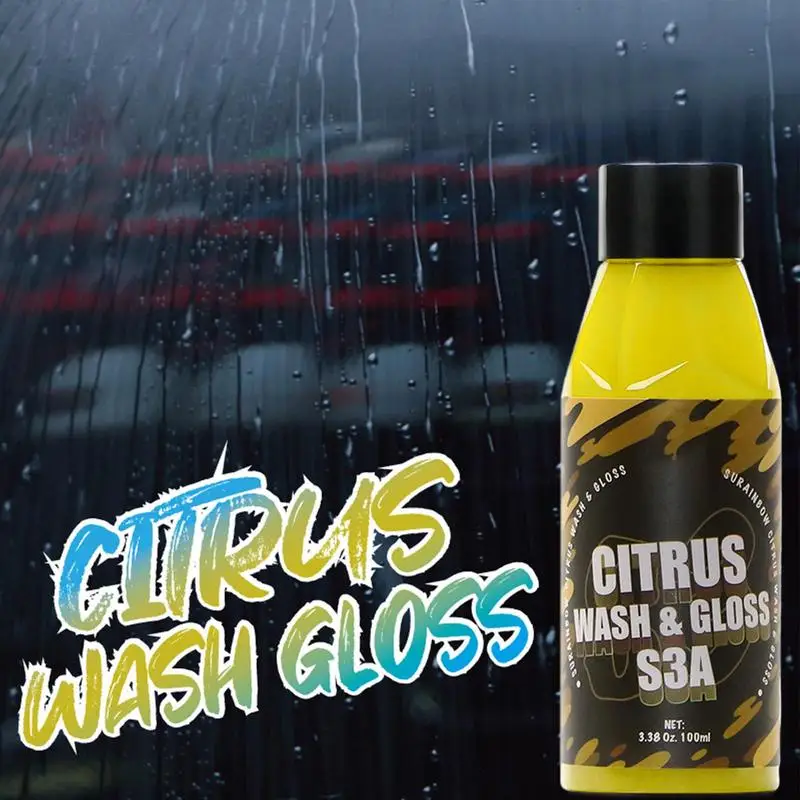 Citrus Car Wash Soap Auto Wash Shampoo 100ml Car Glossing Washing Cleaner Car Washing Foam Soap Concentrated Car Wash Soap For