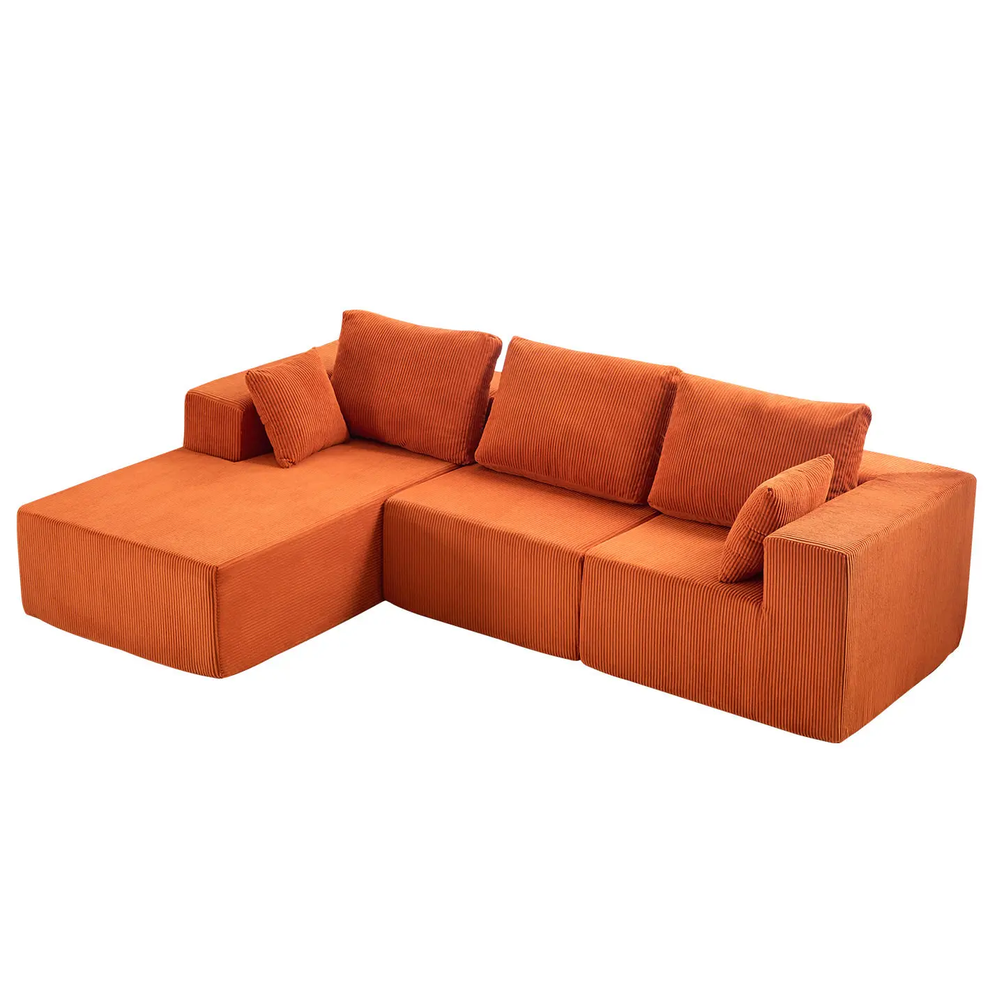 Fabric Three Seat Sofa For Small Apartments 2-in-1 Sofa Bed Living Room Furniture Combination Compression Sofa