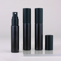 10ml Perfume Bottle Matte Black Spray Bottle Empty Glass Perfume Bottle Atomizer，30/50/100Pcs