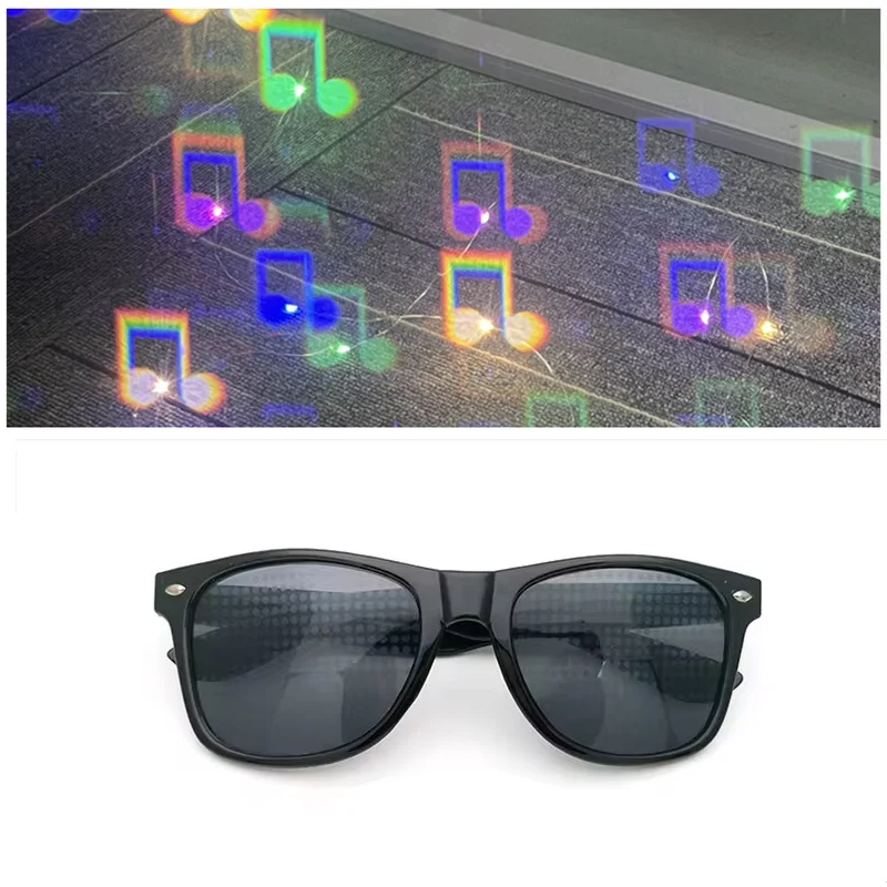 Women 3D Diffractive Optical Fireworks Glasses Christmas Tree Special Effect Sunglasses Adult Dance Light Show Female Glasses