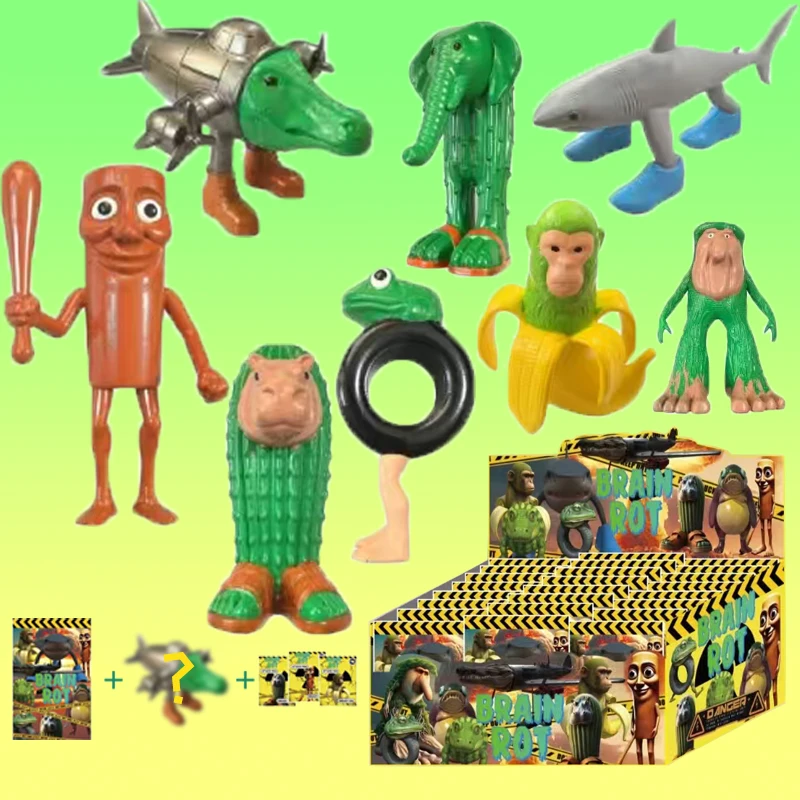 

Italian Brainrot Tung Sahur Figure Toy Tralalero Tralala Figures Bombardino Crocodilo Shimpanzini Bananini Model Decor Doll Gift